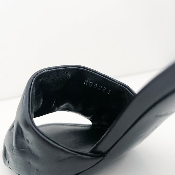 Louis Vuitton Revival Mule Monogram Yellow Heel Padded Heels Sandals - Picture 13 of 16